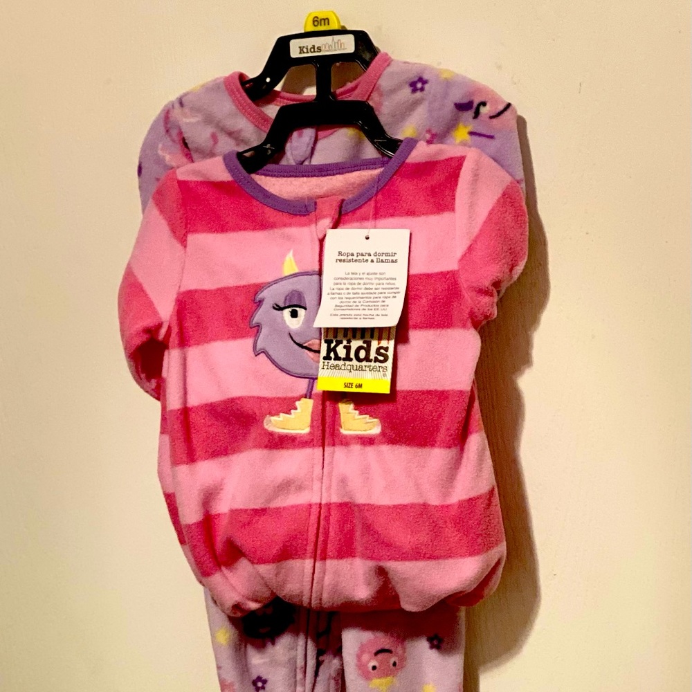 Infant Girl pajama 2 pack from kids headquarters new with tags